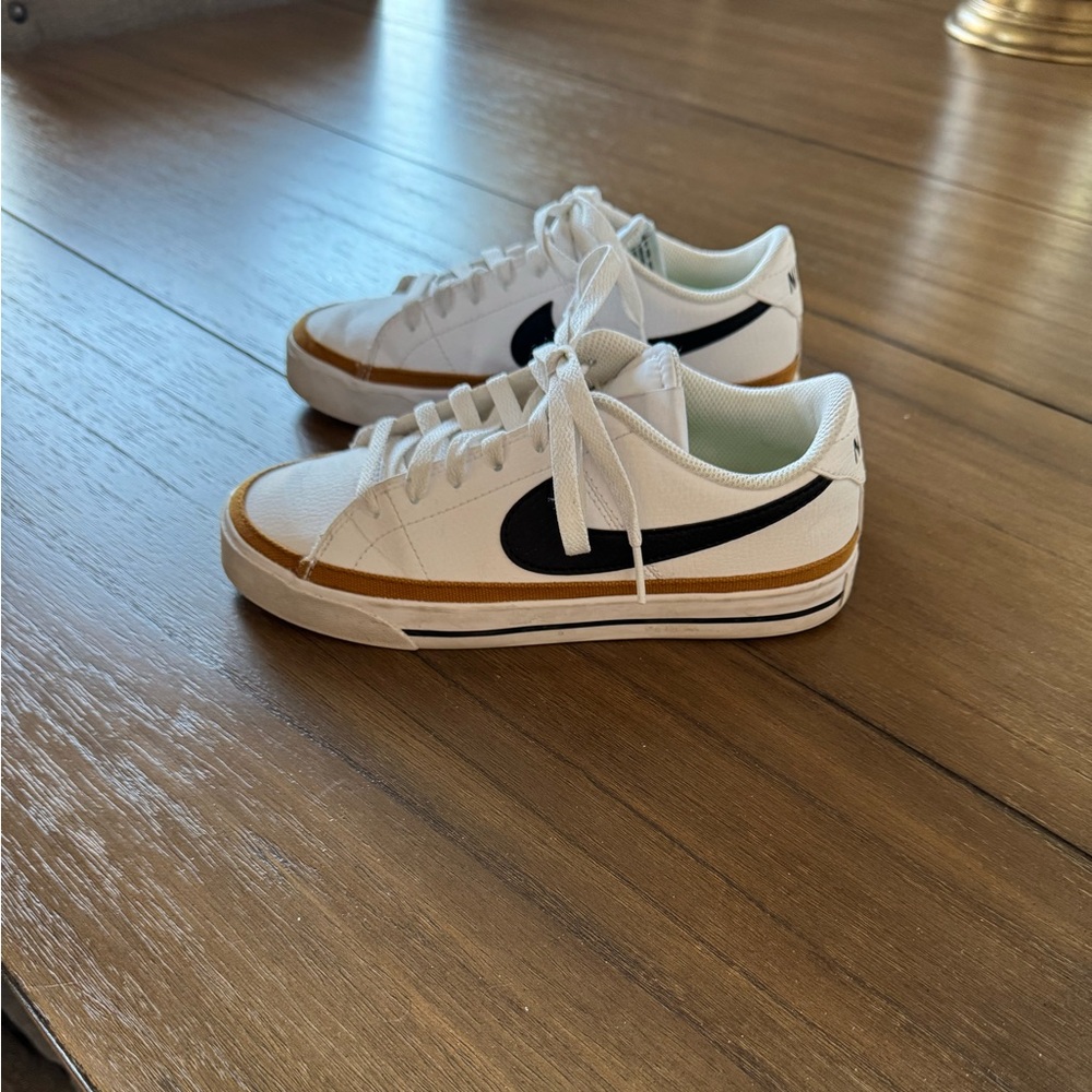 Nike white, tan and black sneakers